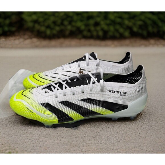 adidas Predator Elite FG Soccer Cleats White Black Green JI1082 Men Size 11 Bag main image 13